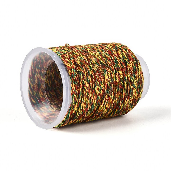 Rola ata Macrame din bumbac, grosime 1,5mm, rola de aprox. 22m - 3 culori