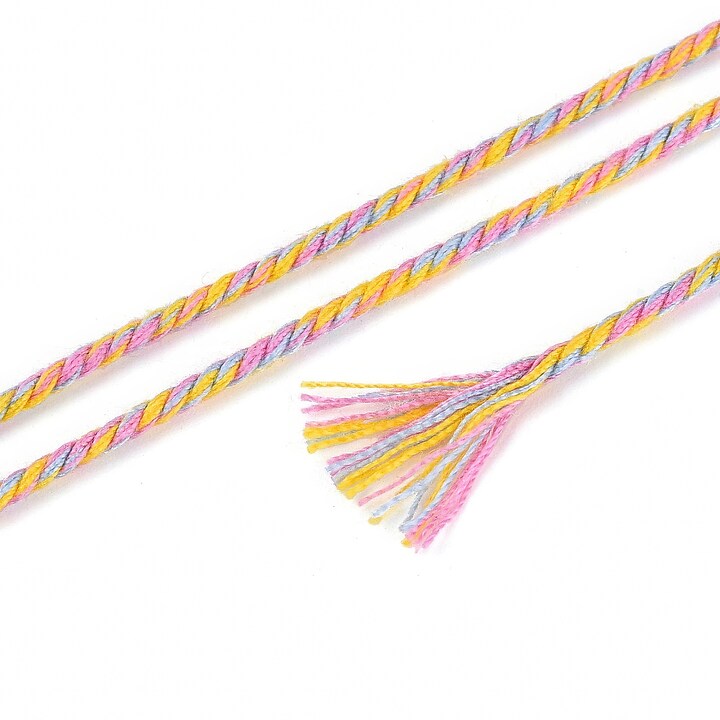Rola ata Macrame din bumbac, grosime 1,5mm, rola de aprox. 22m - pastel