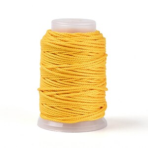 Rola ata Macrame din bumbac, grosime 1,5mm, rola de aprox. 22m - galben