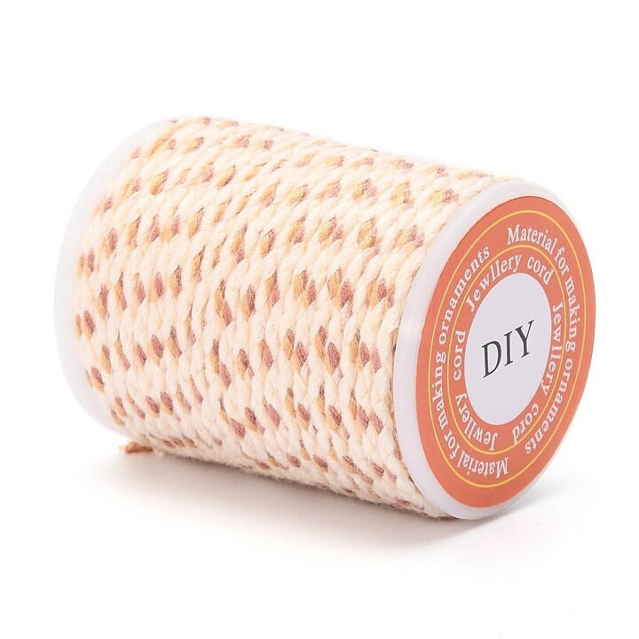 Rola ata Macrame din bumbac cu 4 fire, grosime 1,5mm, rola de aprox. 4m - crem