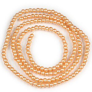 Sirag perle de sticla lucioase, sfere 4mm - topaz (aprox. 210 buc.)