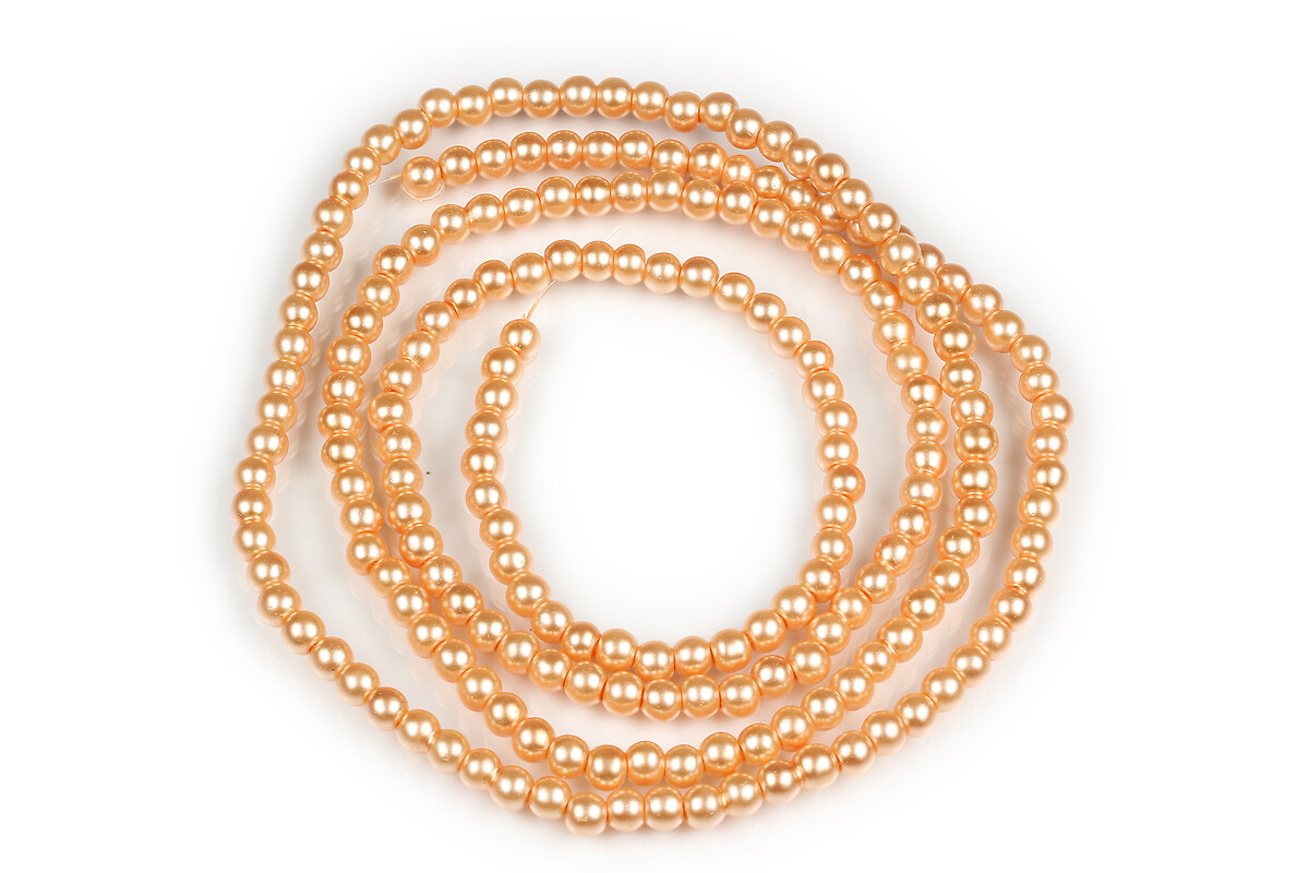 Sirag perle de sticla lucioase, sfere 4mm - topaz (aprox. 210 buc.)
