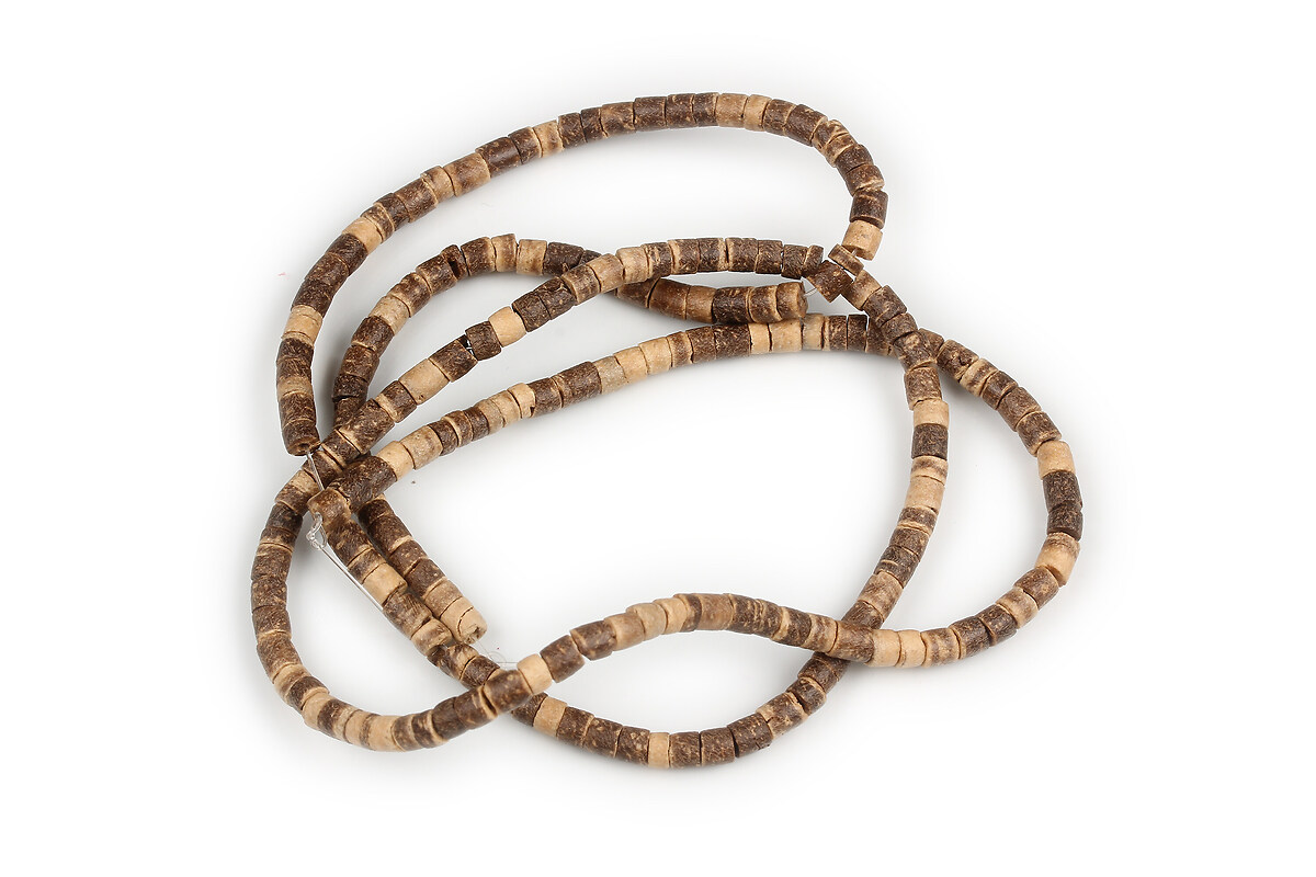 Mărgele mărgele lemn cocos crem rondele aprox. 2-5 × 3,5 mm (sirag)