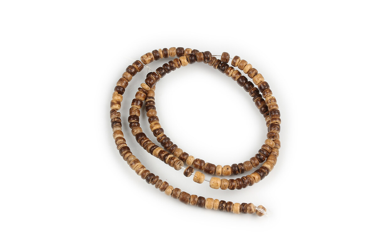 Mărgele mărgele lemn cocos maro rondele aprox. 2-5 × 4 mm (sirag)