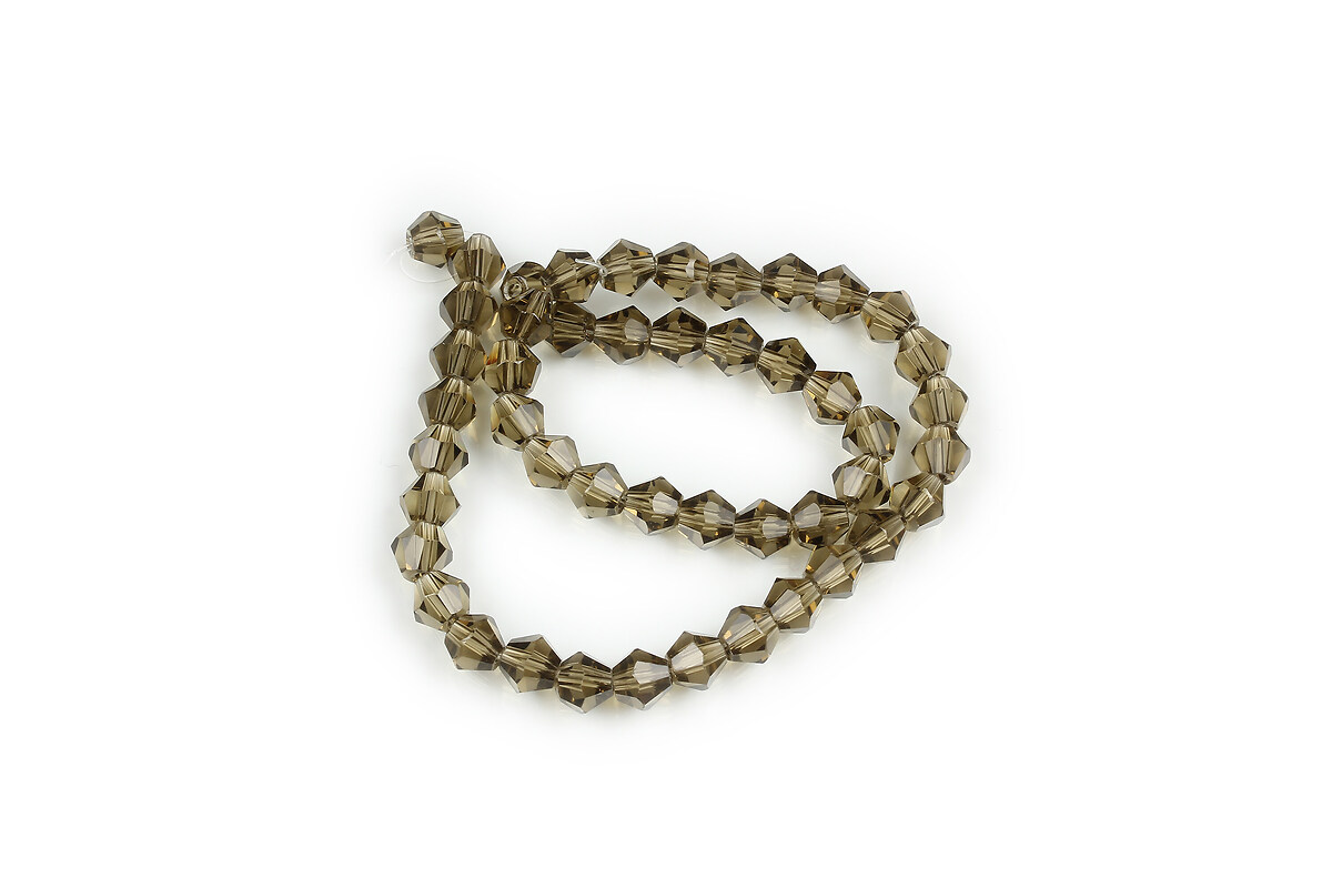 Margele cristal biconic 6mm (sirag) - fumuriu