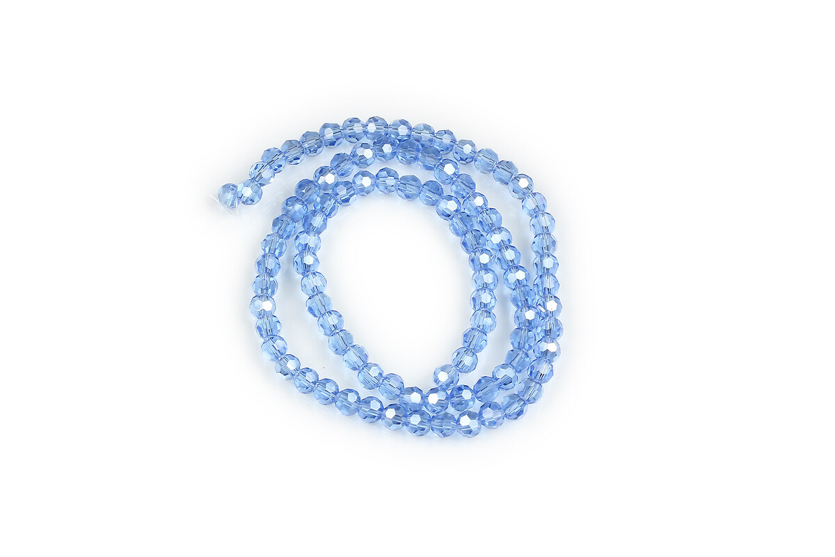 Margele cristal rotund 4mm (sirag) - AB albastru deschis