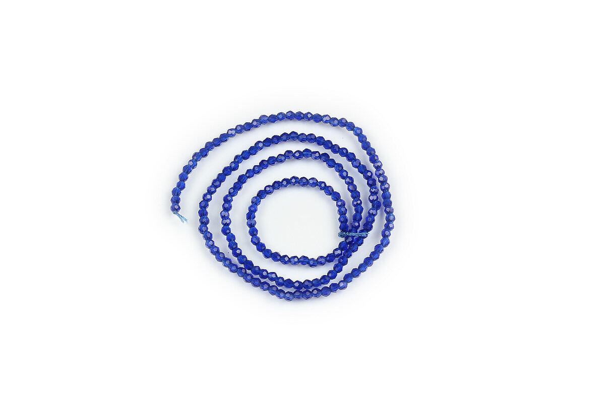 Margele cristal rotund 2mm (sirag) - albastru 