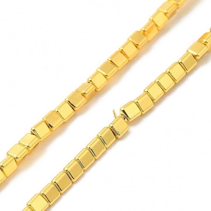 Hematit triunghi 3x2,5x2,7mm - placat auriu (sirag)