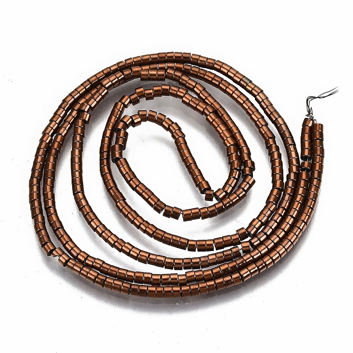 Hematit rondele 1x1,5mm (sirag) - placat cupru