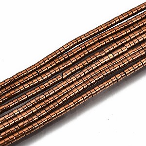 Hematit rondele 1x1,5mm (sirag) - placat cupru