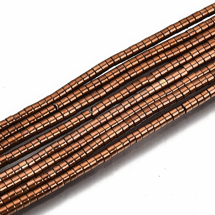 Hematit rondele 1x1,5mm (sirag) - placat cupru