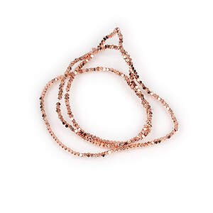 Hematit cub 1,5x1,5x1,5mm - placat rose gold (sirag)