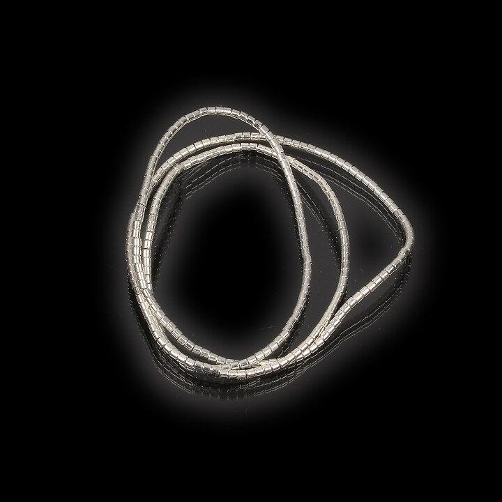 Hematit coloana 1,5x1mm - placat argintiu inchis (sirag)