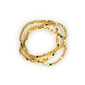 Hematit triunghi 3x2,5x2,7mm - placat auriu (sirag)