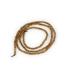 Hematit rondele fatetate 1x2mm - placat auriu (sirag)