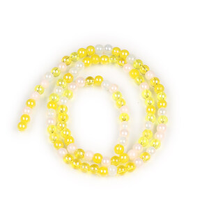 Sirag margele de sticla opace electroplacate AB 4-4,5mm - galben