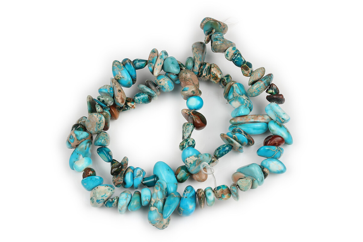 Margele regalite de sinteza turcoaz nuggets 7-23x5-12mm (sirag)