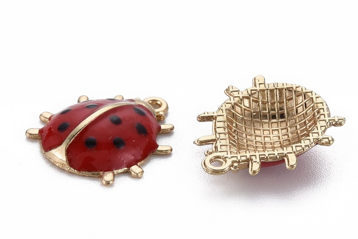 Charm mini pandantiv auriu emailat gargarita 17x15mm