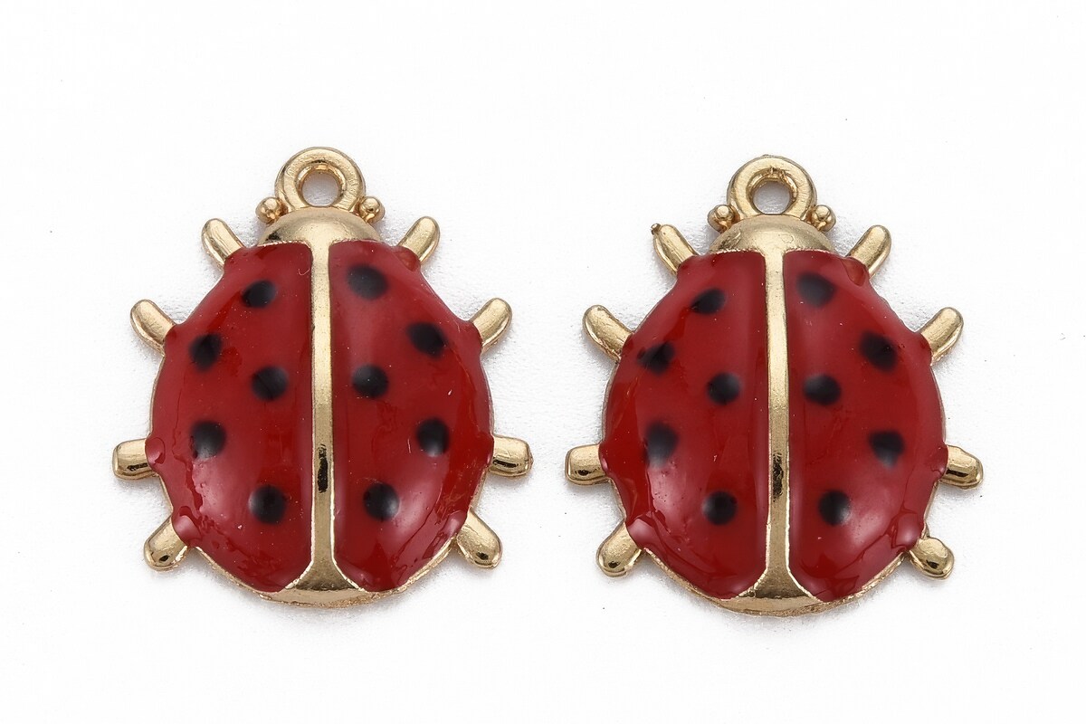Charm mini pandantiv auriu emailat gargarita 17x15mm