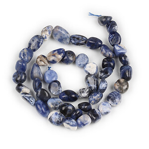 Margele sodalit nuggets rotunjite 8-15x7-12mm (sirag)