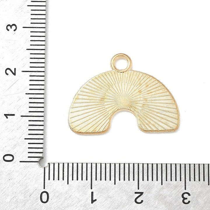 Charm mini pandantiv auriu emailat curcubeu 18x24mm