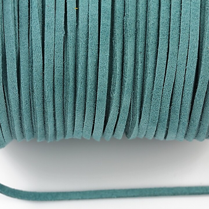 Snur suede (imitatie piele intoarsa) 3x1mm, aqua (5m) - cod 191