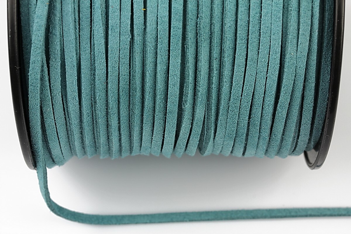 Snur suede (imitatie piele intoarsa) 3x1mm, aqua (5m) - cod 191