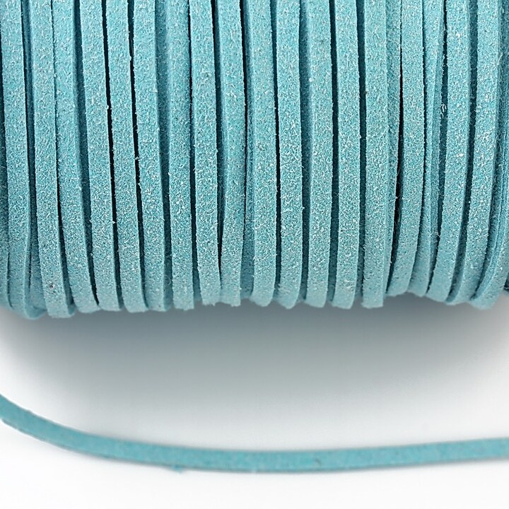Snur suede (imitatie piele intoarsa) 3x1mm, bleu (5m) - cod 193