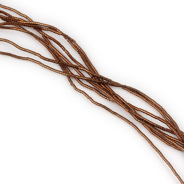 Hematit rondele 1x1,5mm (sirag) - placat cupru