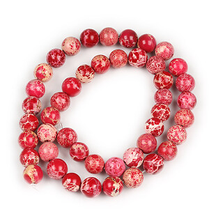 Margele regalite de sinteza (jasp imperial) sfere 8mm (sirag) - rosu