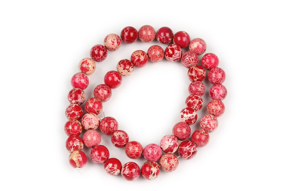 Margele regalite de sinteza (jasp imperial) sfere 8mm (sirag) - rosu