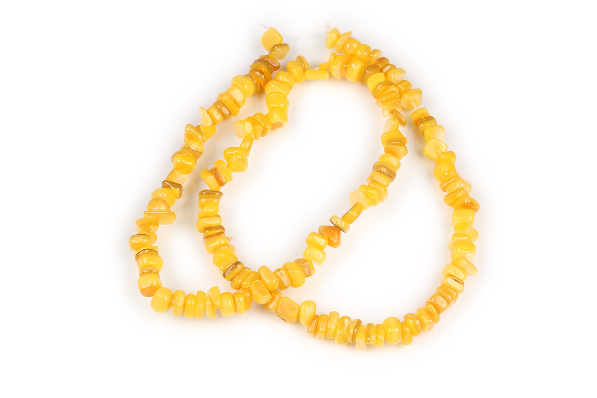 Sirag margele sidef nuggets 4,5-9x4,5-7mm - galben