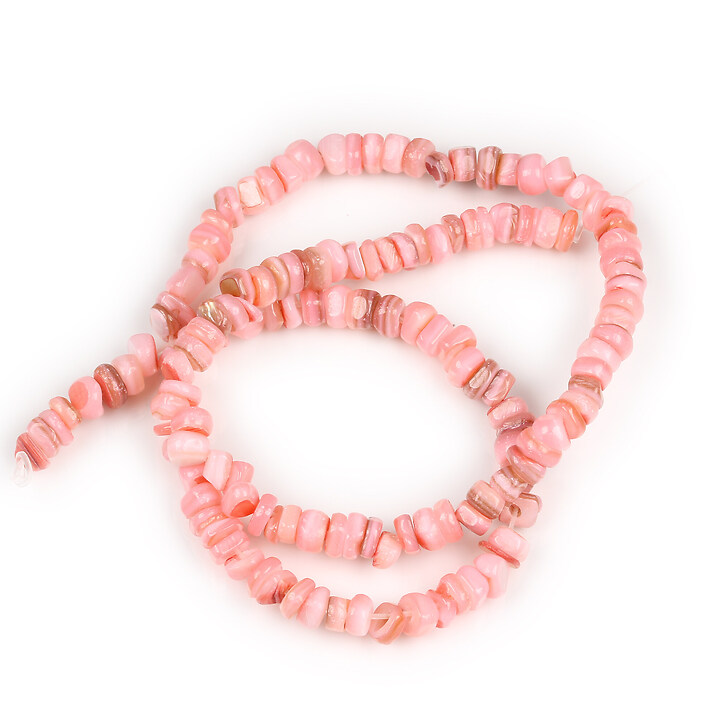 Sirag margele sidef nuggets 4,5-9x4,5-7mm - roz
