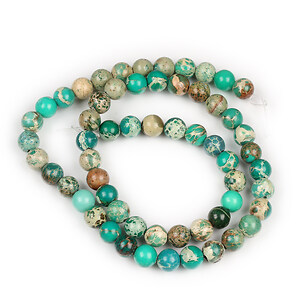 Margele regalite de sinteza (jasp imperial) sfere 6mm (sirag) - verde turcoaz