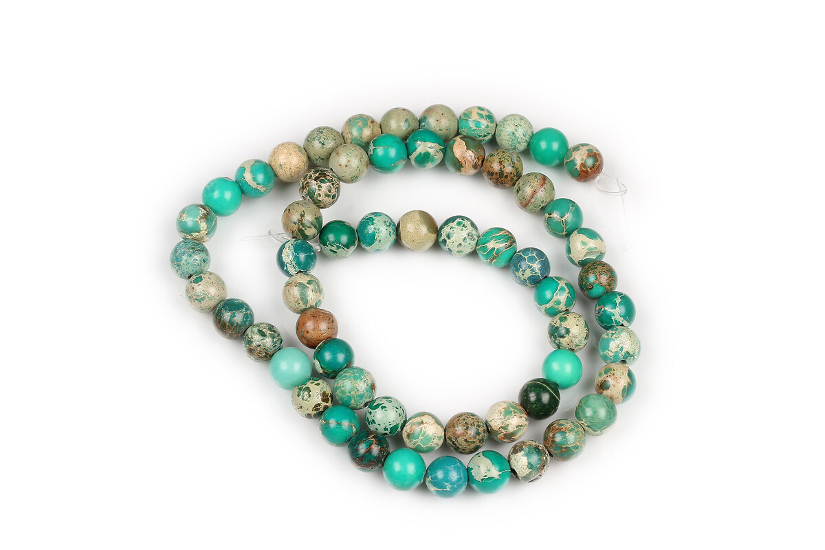 Margele regalite de sinteza (jasp imperial) sfere 6mm (sirag) - verde turcoaz