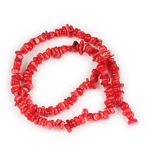 Sirag margele sidef nuggets 4,5-9x4,5-7mm - rosu