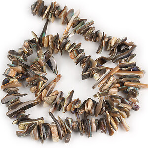 Margele sidef Paua Shell nuggets 8-30x4-14mm (sirag)