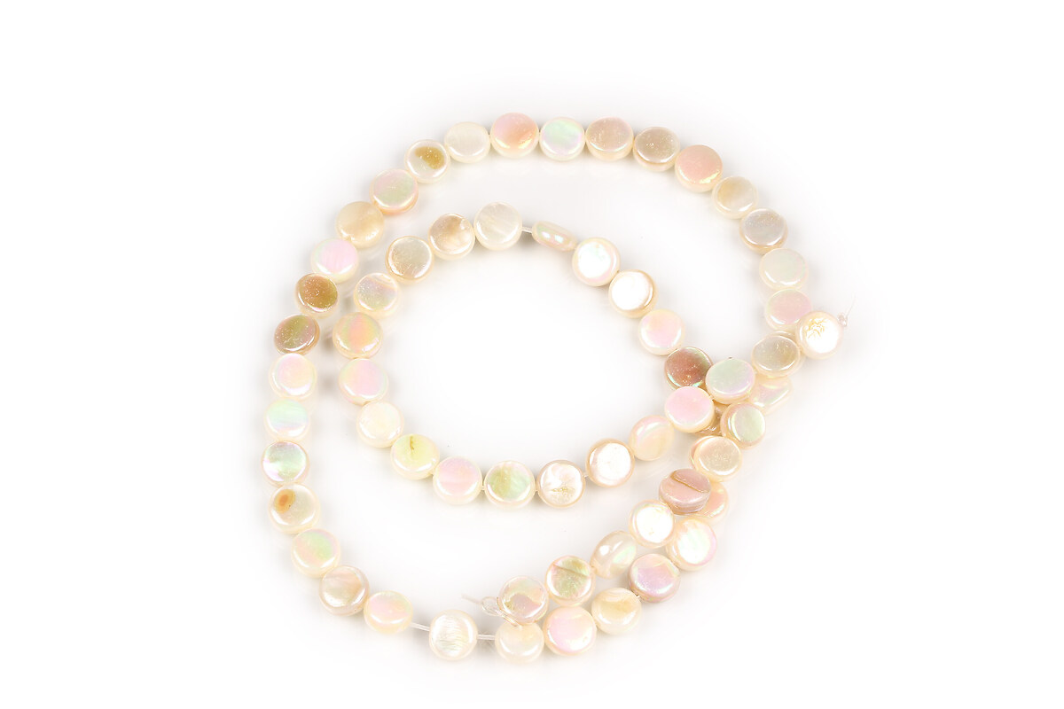 Margele sidef Freshwater Shell placat AB banuti 6mm (sirag)