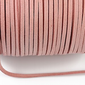 Snur suede (imitatie piele intoarsa) 3x1mm, roz deschis (5m) - cod 202