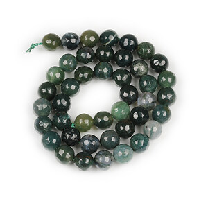 Margele Moss Agate sfere fatetate 8mm (sirag)