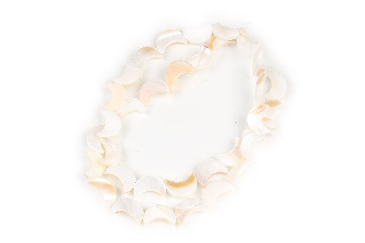 Margele sidef natural Freshwater Shell semiluna 11x8mm (sirag)