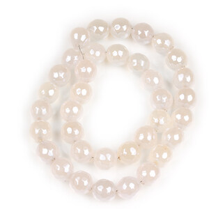 Margele agate crackle electroplacate luster sfere fatetate 10mm (sirag) - gri