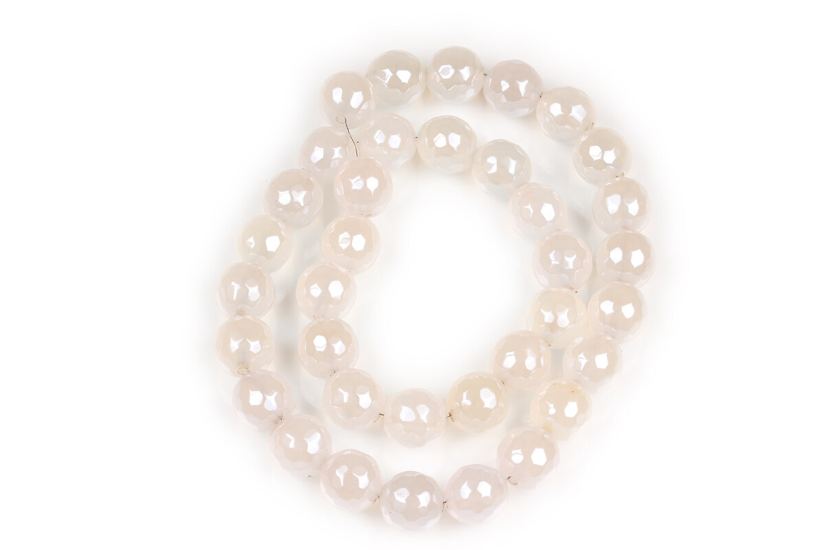 Margele agate crackle electroplacate luster sfere fatetate 10mm (sirag) - gri 