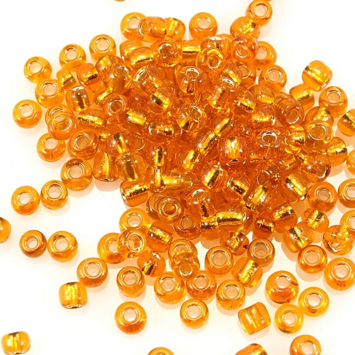 Margele de nisip 2mm cu foita argintie (50g) - cod 045 - auriu inchis