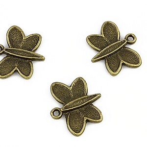 Charm bronz fluture 18x20mm