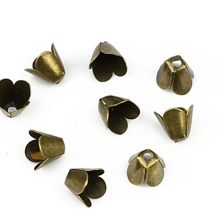 Capacele filigranate bronz floare 9x7,5mm (20buc.)