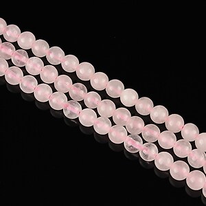 Cuart roz sfere 4mm (10 buc.)
