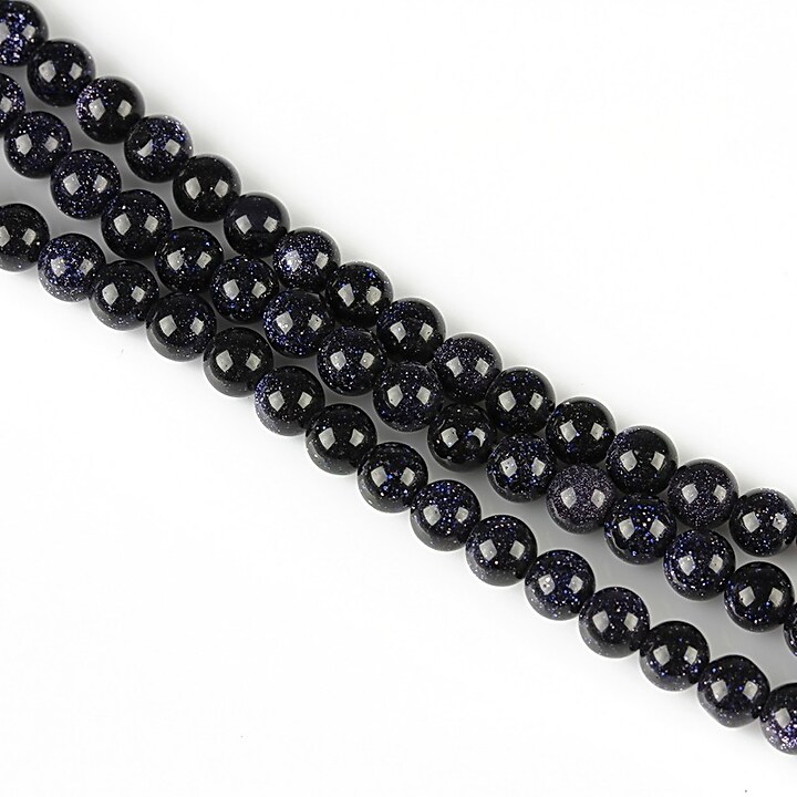 Blue goldstone sfere 4mm (10 buc.)