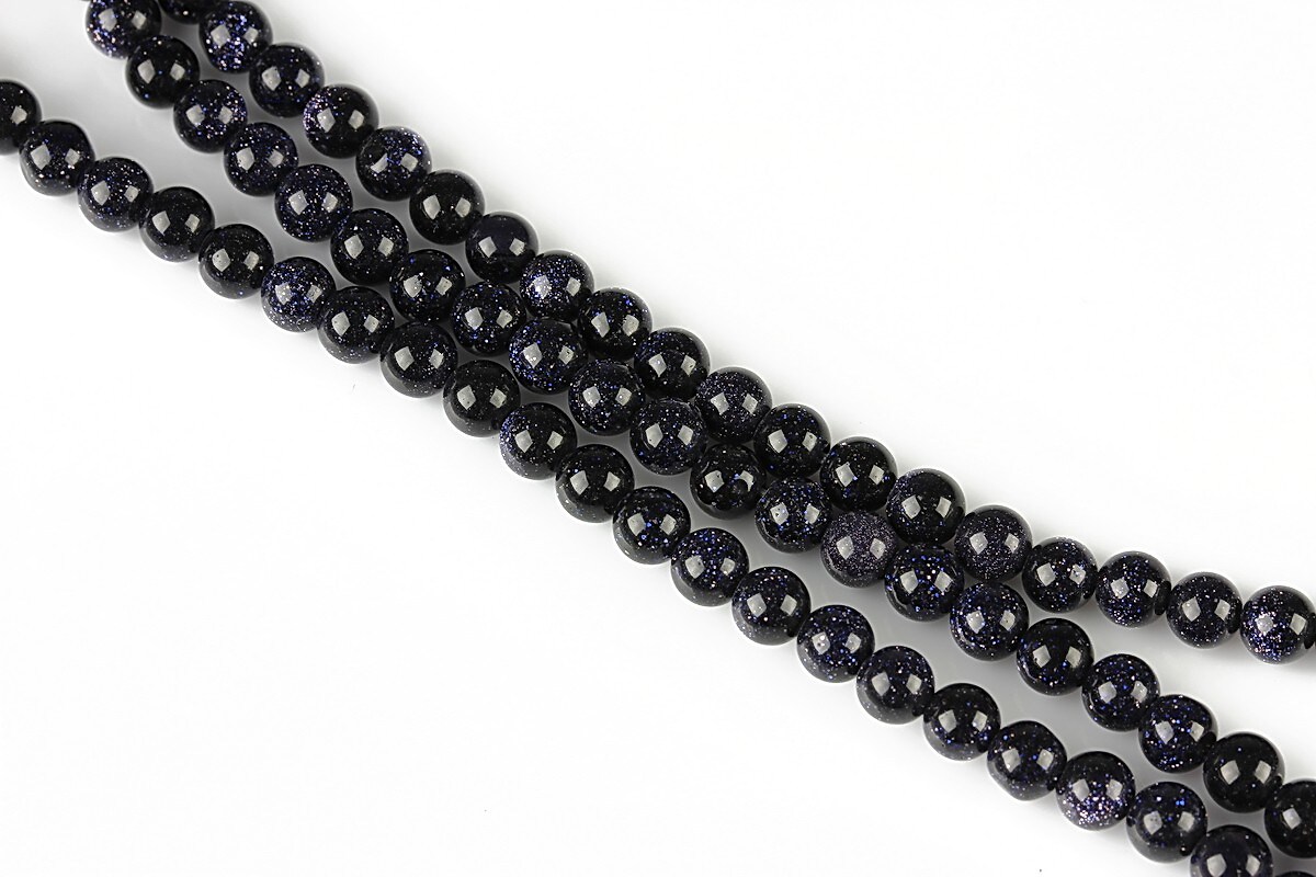 Blue goldstone sfere 4mm (10 buc.)