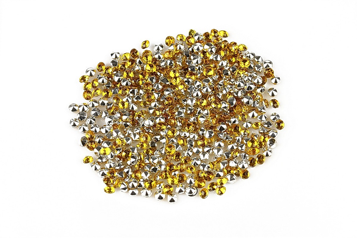 Cabochon rhinestone 2mm (20 buc.) - auriu